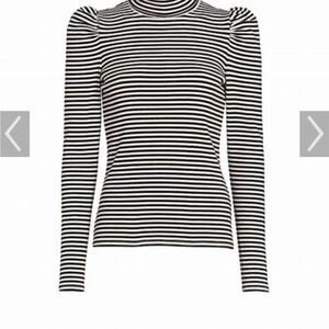 Striped Black and White Women's Top